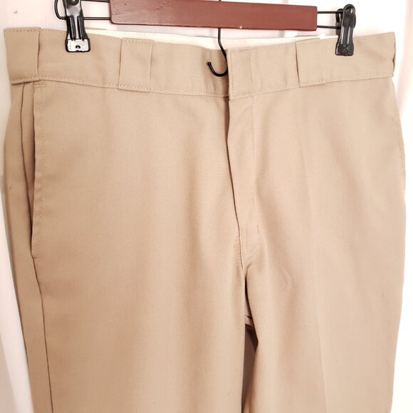 Dickies 874 Original Fit Flex Khaki Beige Straight Pants Size 34x32 - Picture 9 of 16